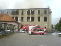 Severovzhodne stran, kjer se je izvajalo gašenje z monitorji in ročni iz tal